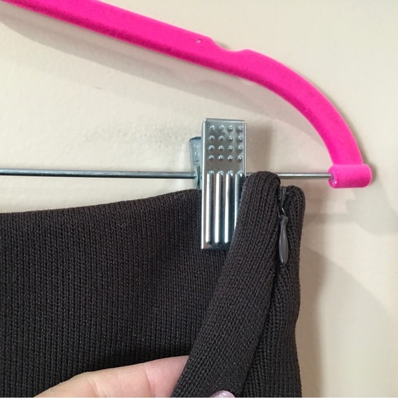 ZARA HIGH-WAIST COMBINED PLEATED KNIT SKIRT Brown 4192/016 New women L - Picture 4 of 8